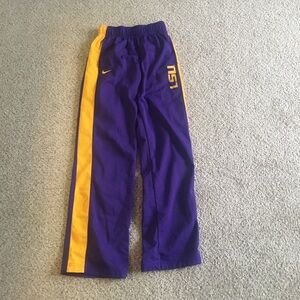 Nike Kids LSU Purple and Orange Wide Leg Sweatpants Size L